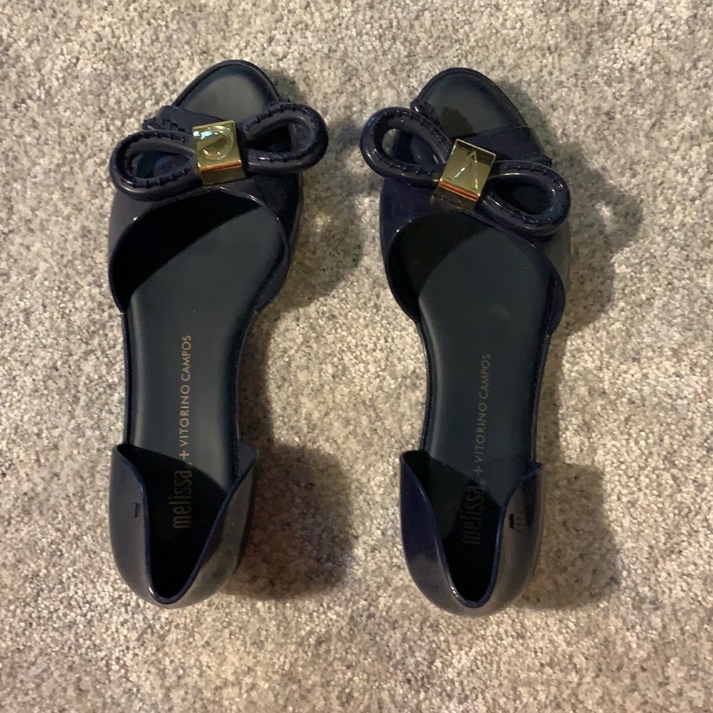 Blue Dress Sandals. size 8
